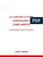 Introduccion Curso LOPD Adecuacion Cumplimiento