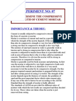 Compressive Strength of Mortar Cube