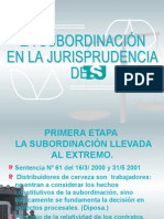 La Subordinación en La Jurisprudencia Del TSJ