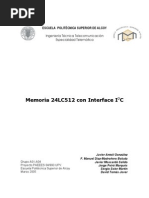 Memoria 24LC512 Con Interfaz I2C