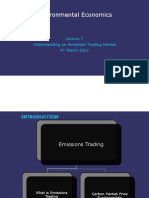 Environmental Economics: Understanding An Emissions Trading Market 6 March 2013