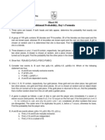 Sheet 4: Conditional Probability, Bays Formula