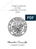 Arkansas Secretary of State Historical Report 2008