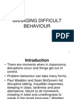 w8 Managing Difficult Behaviour w8