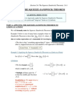 Section 2.6: The Squeeze (Sandwich) Theorem: Learning Objectives