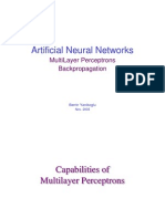 Artificial Neural Networks: Multilayer Perceptrons Backpropagation