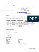 Anup Manik Jadhav: Examinatio N University/Board Name of Institute Year of Passing Percentage