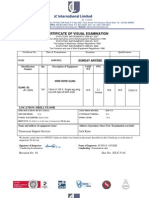 International Limited: Certificate of Visual Examination