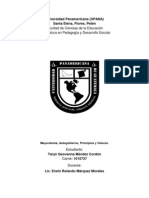 Mayordomía, Autogobierno, Principios y Valores