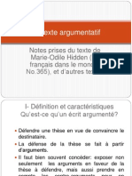 Le Texte Argumentatif Def