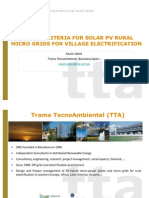 Energy - Design Criteria For Solar PV Rural Microgrids For Rural Electrification