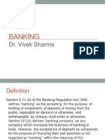 Banking: Dr. Vivek Sharma