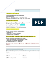 Presentations Vocabulary