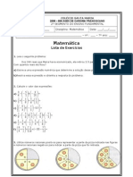 Lista de Matemática 7º Ano Racionais