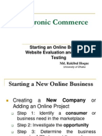 Electronic Commerce: Starting An Online Business, Website Evaluation and Usability Testing