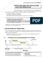 Particularités Du Coût de Production