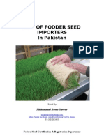 List of Fodder Seed Importers I Pakistan