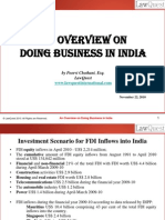 An Overview of Doing Business in India - Nov 2010