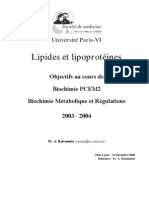 Lipides & Lipoprotéine