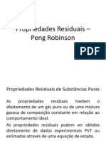 Propriedades Residuais - Peng Robinson