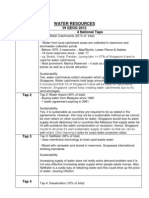 Water Resources: IH GEOG 2012 4 National Taps Tap 1