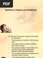 Nutrition in Infancy and Childhood