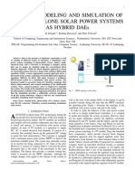 Acausal Modeling and Simulation of The Standalone Solar Power Systems As Hybrid Daes