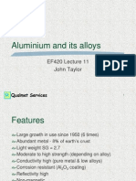 Aluminium and Its Alloys: EF420 Lecture 11 John Taylor