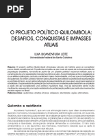 EITE, Ilka Boaventura. O Projeto Político Quilombola Desafios, Conquistas e Impasses Atuais.