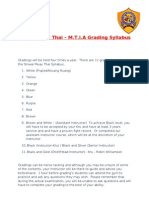 Sinwai Muay Thai Grading Syllabus