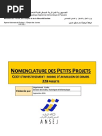 Nomenclature DES PETITS PROJETS Version II