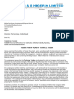 TENDER FORM A - Form of Technical Tender