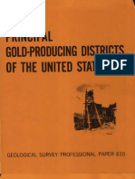 USGS PP 610 Principal Gold Producing Districts in United States