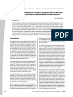 Manejo y Tratamiento de Residuos Químicos en El Laboratorio de Química General de La Universidad Simón Bolívar. Leonarda Carrillo.