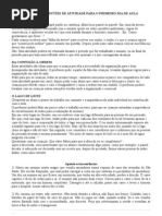 Atividades Primeiro Dia de Aula PDF