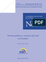 Sistema Político y Sistema Electoral en Ecuador