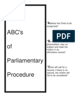 Abcs of Parlimentary Procedures