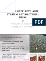 Water Repellent, Anti Static & Anti Bacterial