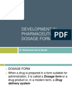 Development in Pharmaceutical Dosage Form Design