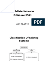 2G Cellular Networks - GSM and IS95