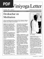 Desikachar On Meditation: The Viniyogaletter