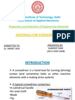 Material Selection For Screwdriver-Sandeep Sikri