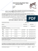 2009 NCST Summer Sign-Up Form