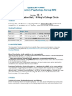 Psy100 Syllabus