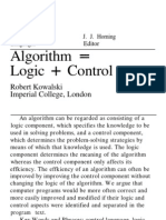 Algorithm Logic + Control