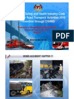 Occupational Safety and Health Industry Code of Practice For Road Transport Activities 2010