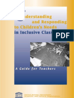 Understanding and Responding To Children's Needs in Inclusive Classrooms