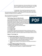 Technology Maturity Benchmarks: Stages of Technology Use