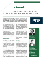 Formulation Flexibility Broadens The Oral Thin Film - Oral Drug Delivery May 2011