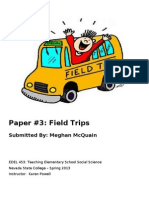 Paper #3: Field Trips: Submitted By: Meghan Mcquain